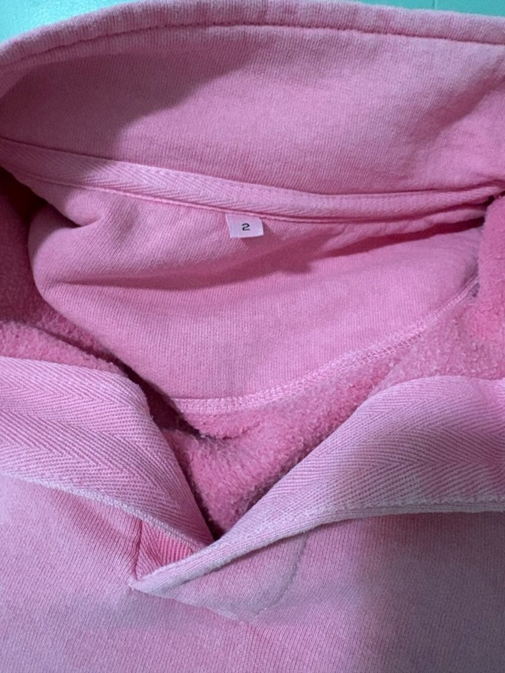 Sloppy Joe Collar 02 Sweatshirt Candy Pink Organic Cotton Oversized Size 2 M-L - Picture 11 of 11